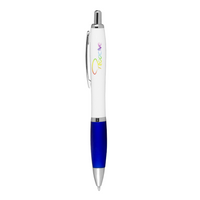Nash Ballpoint Pen w/ White Barrel & Coloured Grip