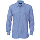 Mens Twin Flap Pocket Cotton Chambray - Long Sleeve