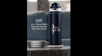 Elvin 900ml Recycled Stainless Flip Straw Bottle