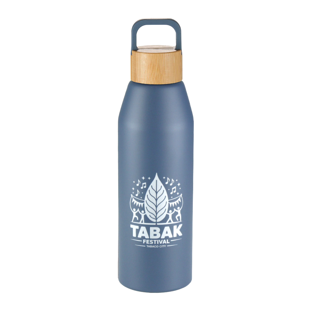 Aspen Recycled Bottle with Bamboo Lid - 1L