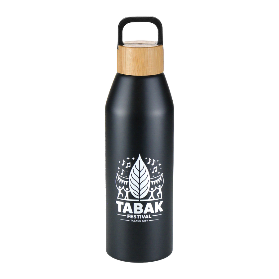 Aspen Recycled Bottle with Bamboo Lid - 1L