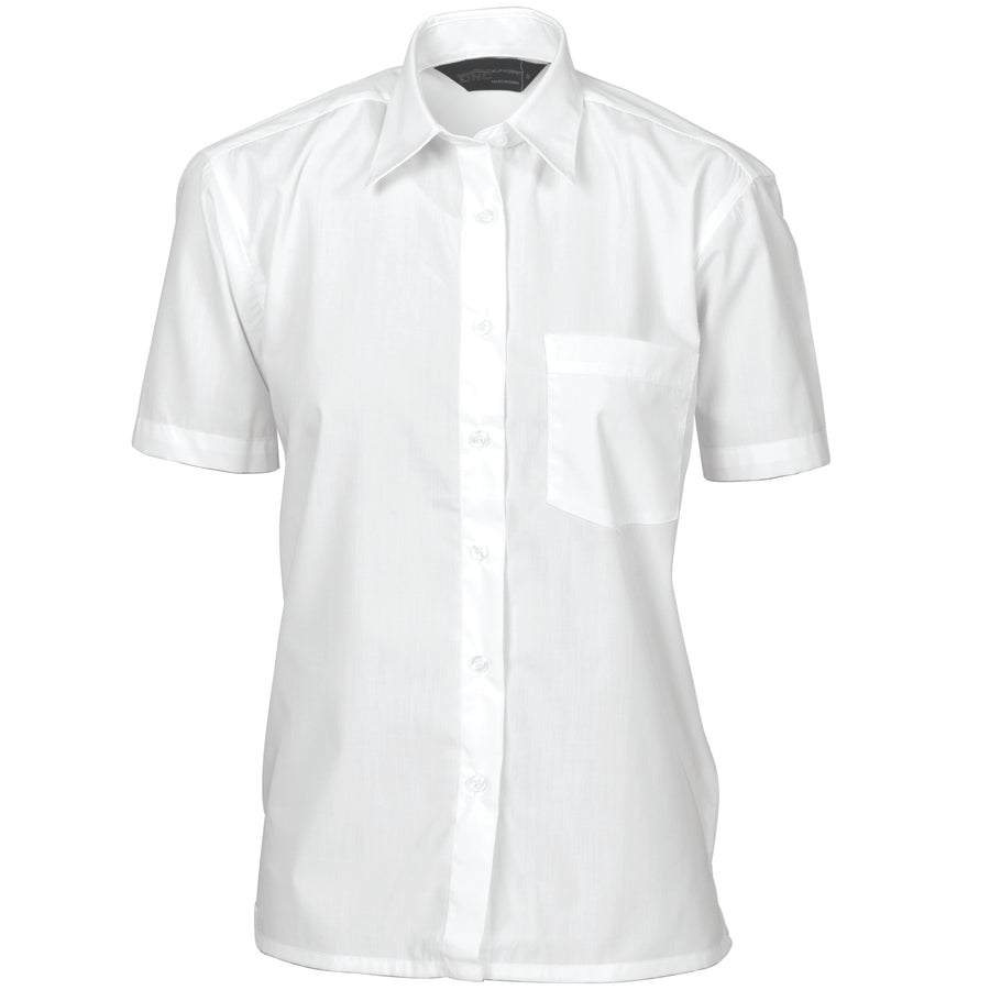 Ladies Polyester Cotton
Poplin Shirt - Short Sleeve