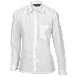 Ladies Polyester Cotton Poplin Shirt - Long Sleeve