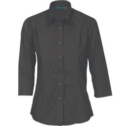 Ladies Polyester Cotton Shirt - 3/4 Sleeve