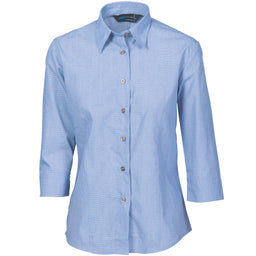 Ladies Classic Mini (Check) Houndstooth B.Sh irt 3/4 sleeve