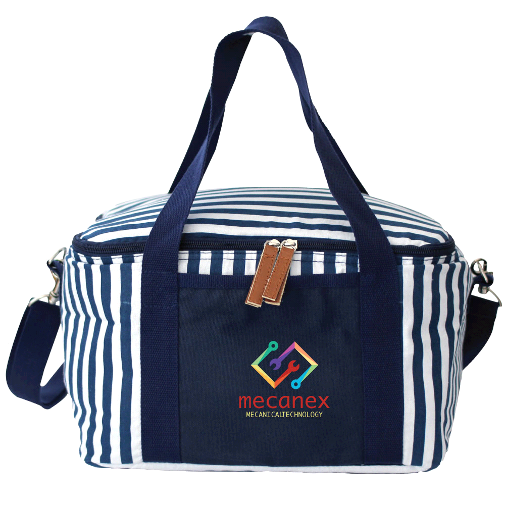Striped Cotton Canvas Cooler 16L