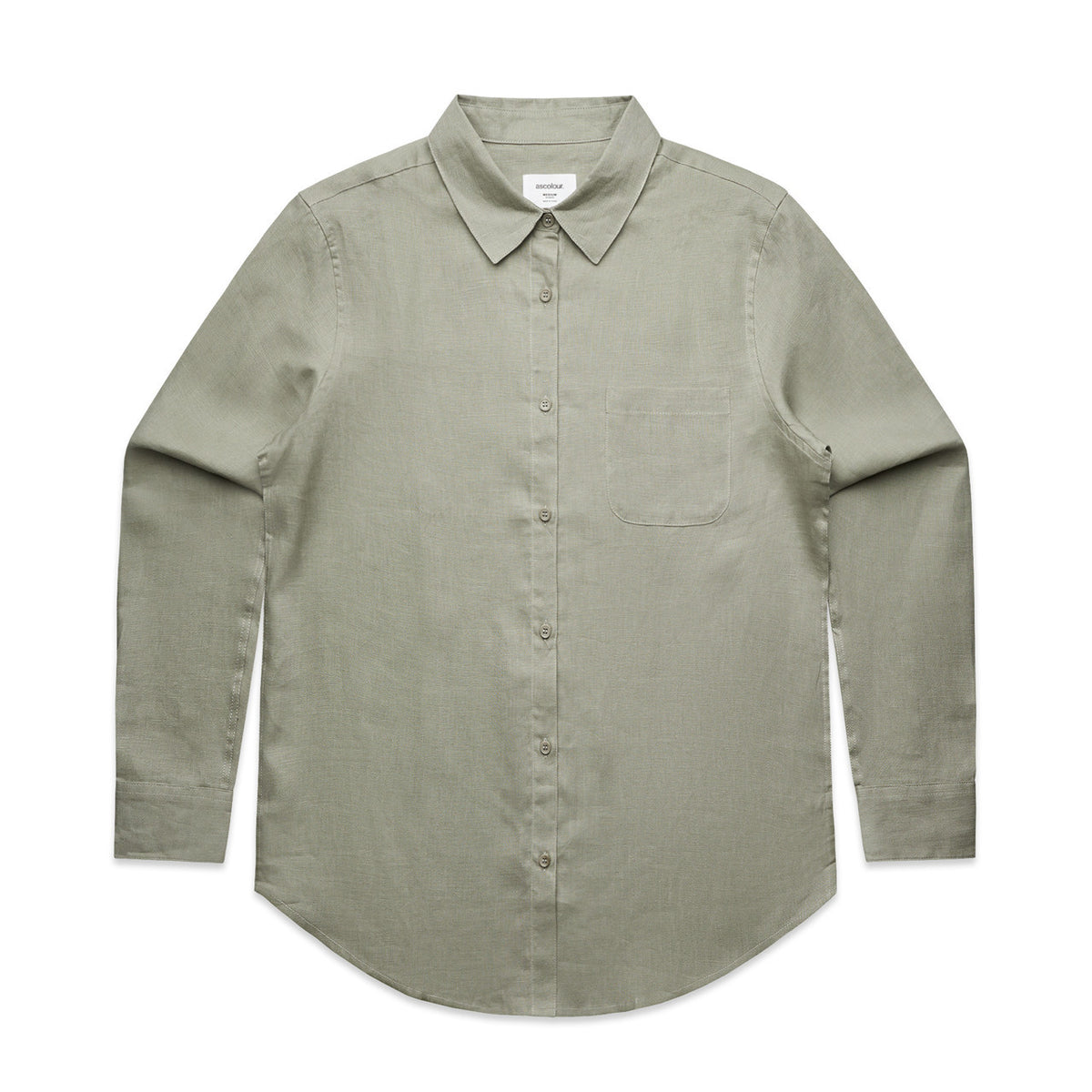 4418 wos linen shirt eucalyptus