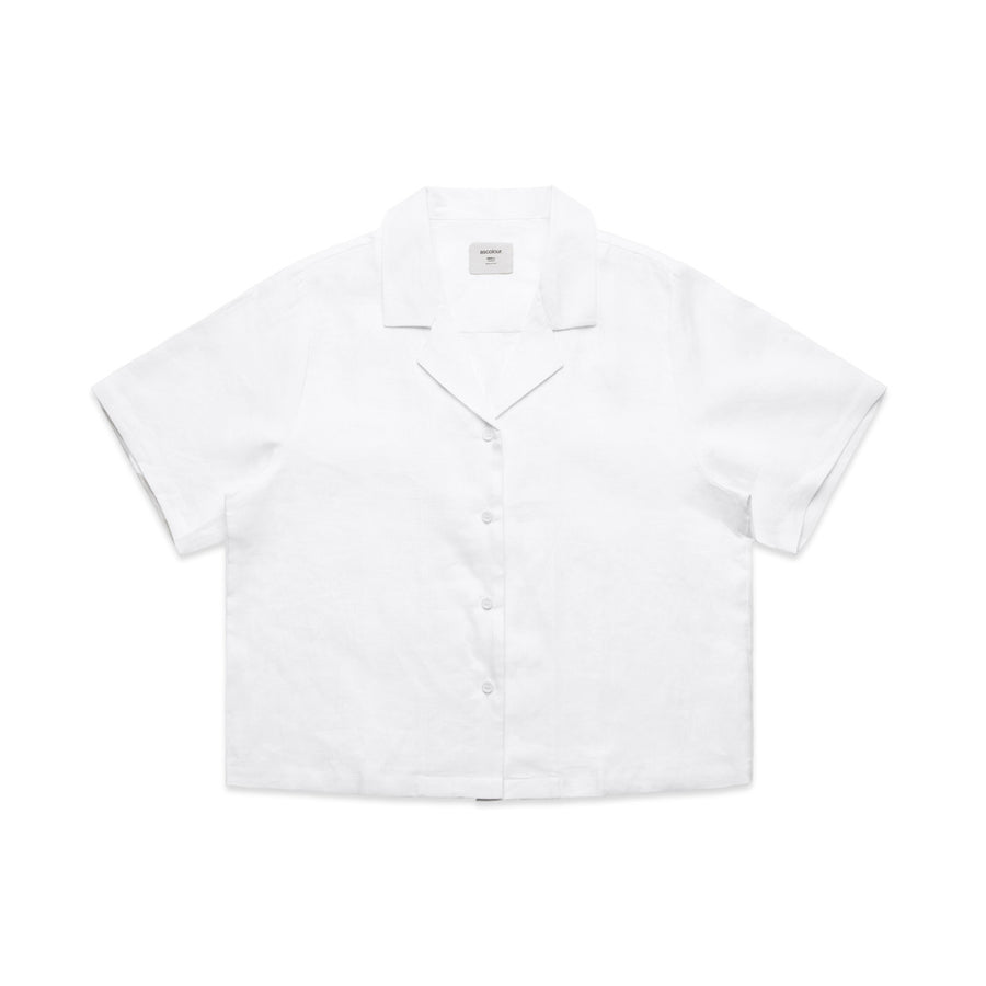 4420 wos linen ss shirt white