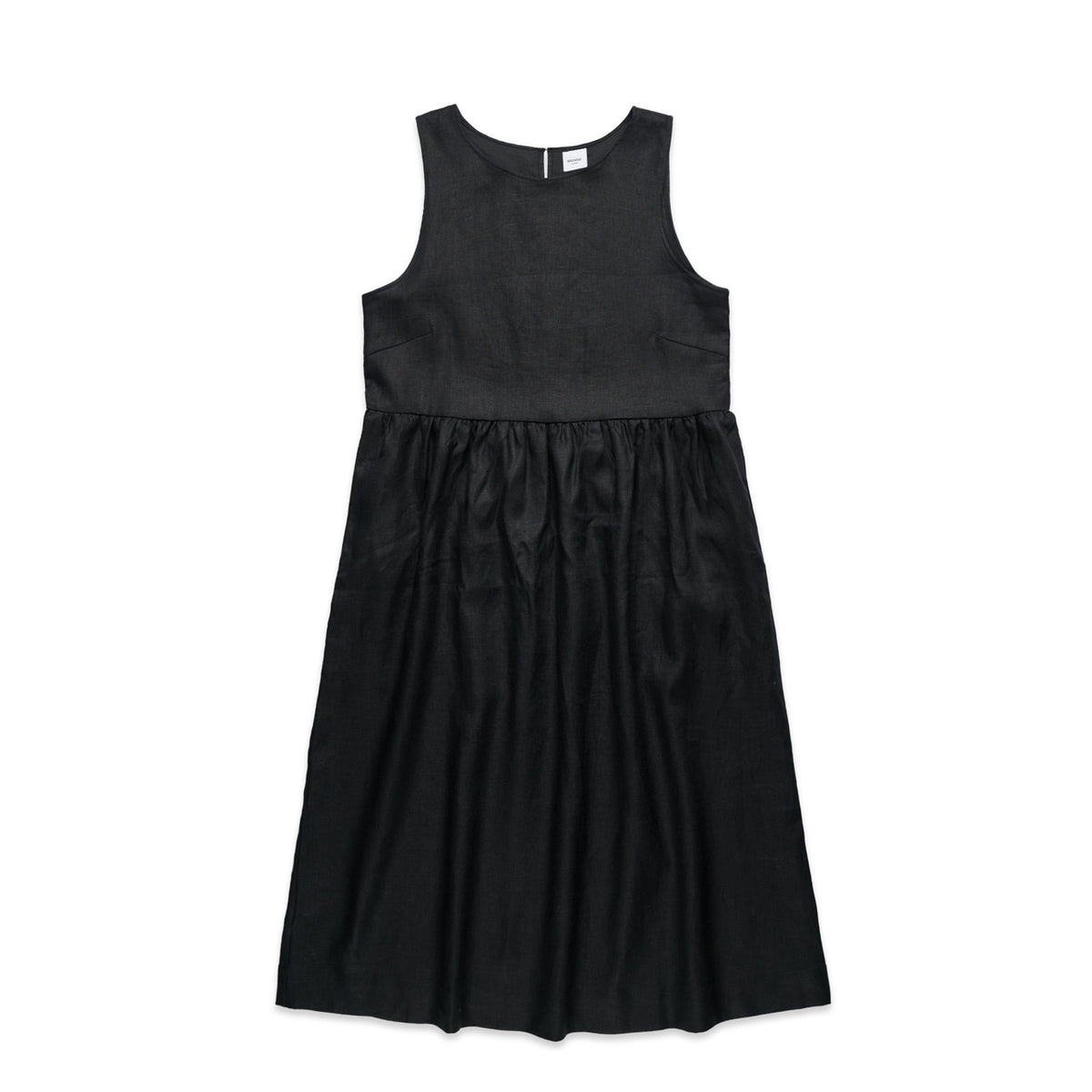 4904 wos linen dress black