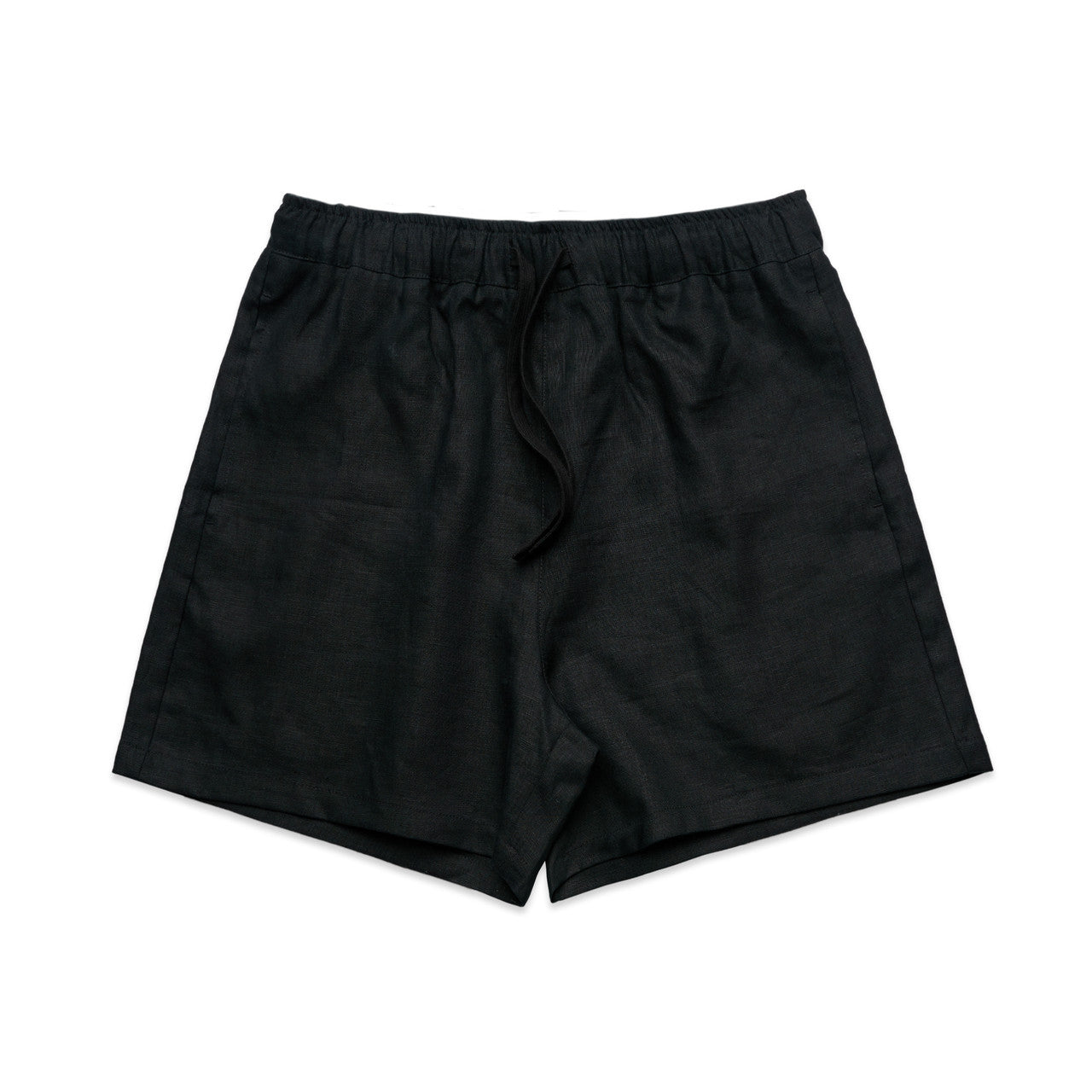 4919 wos linen shorts black
