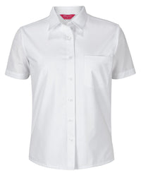 JB's LADIES S/S DOUBLE LAYERED SHIRT WHITE