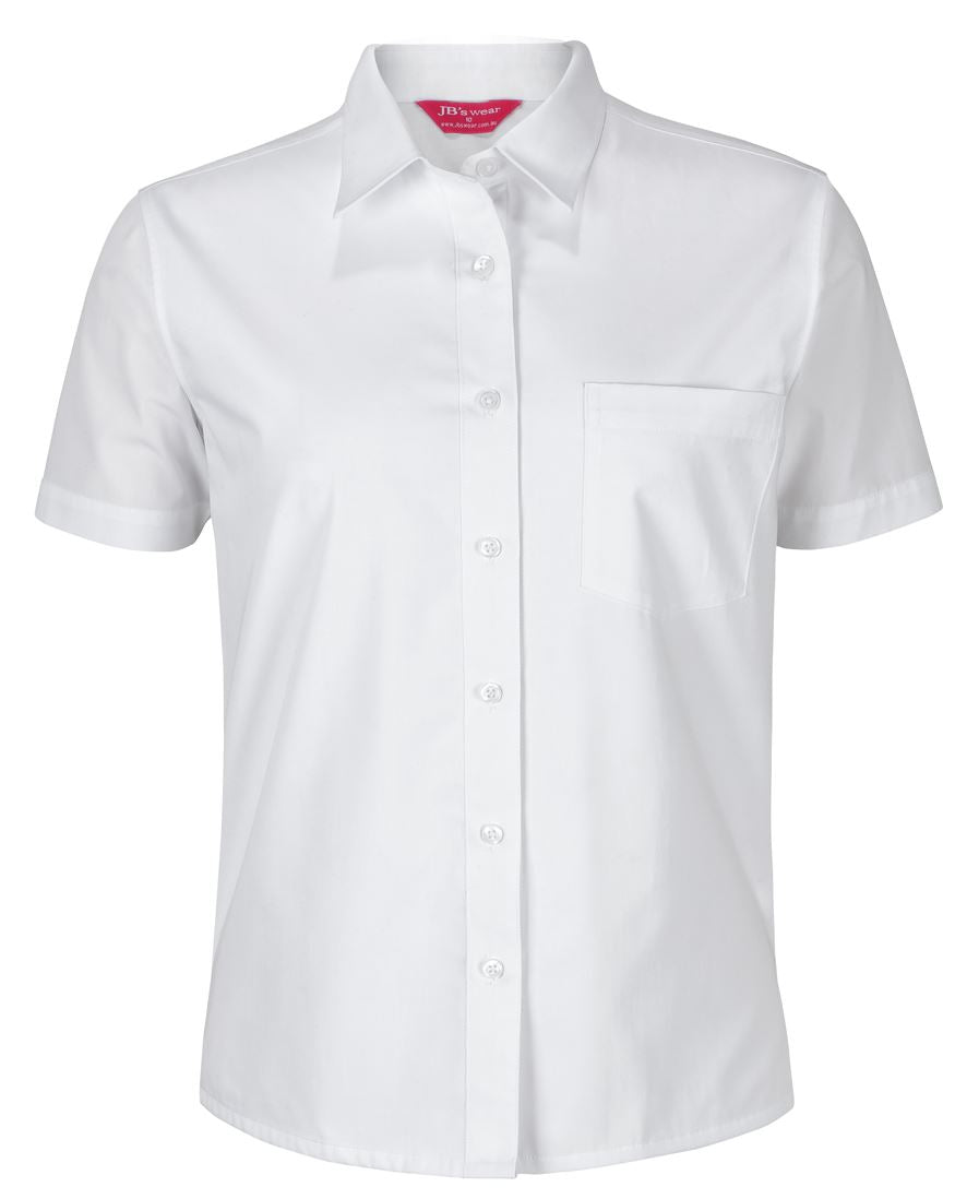 JB's LADIES S/S DOUBLE LAYERED SHIRT WHITE