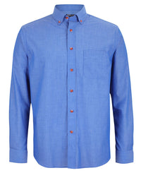 JB's L/S INDIGO CHAMBRAY SHIRT -S