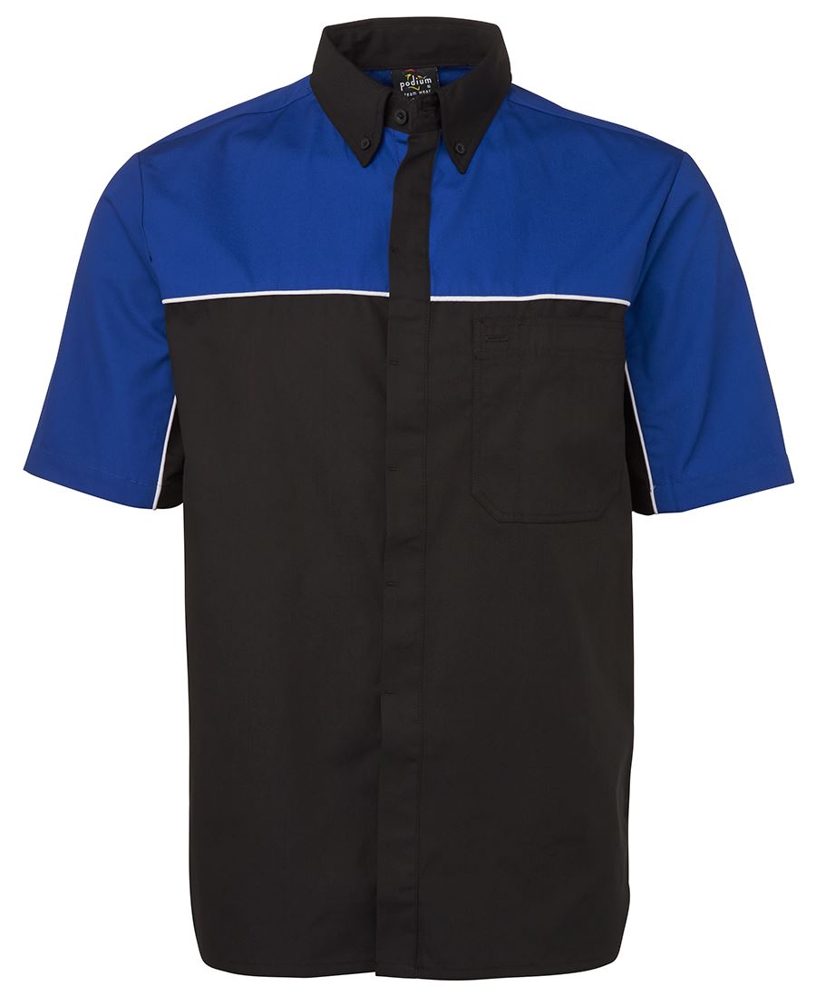 PODIUM MOTO SHIRT BLACK/RED/WHITE-S