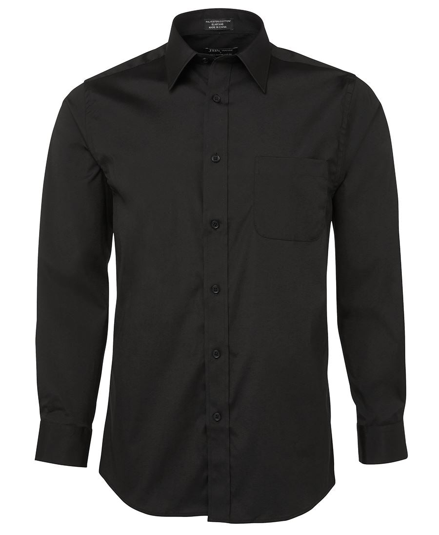 JB's URBAN L/S POPLIN SHIRT BLACK - S