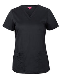 JB's LADIES PREMIUM SCRUB TOP BLACK