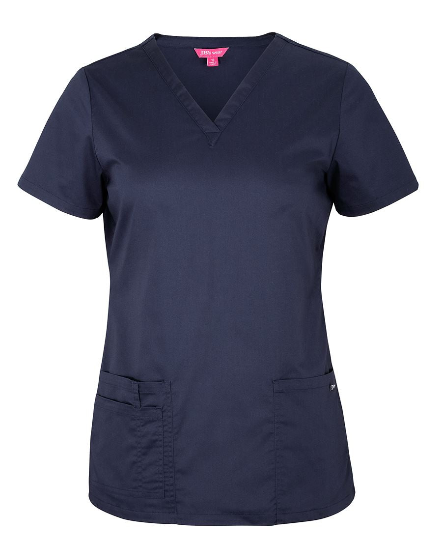 JB's LADIES PREMIUM SCRUB TOP BLACK