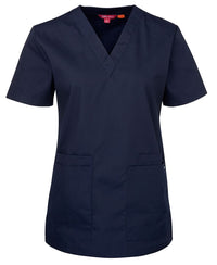 JB's LADIES SCRUBS TOP BLACK