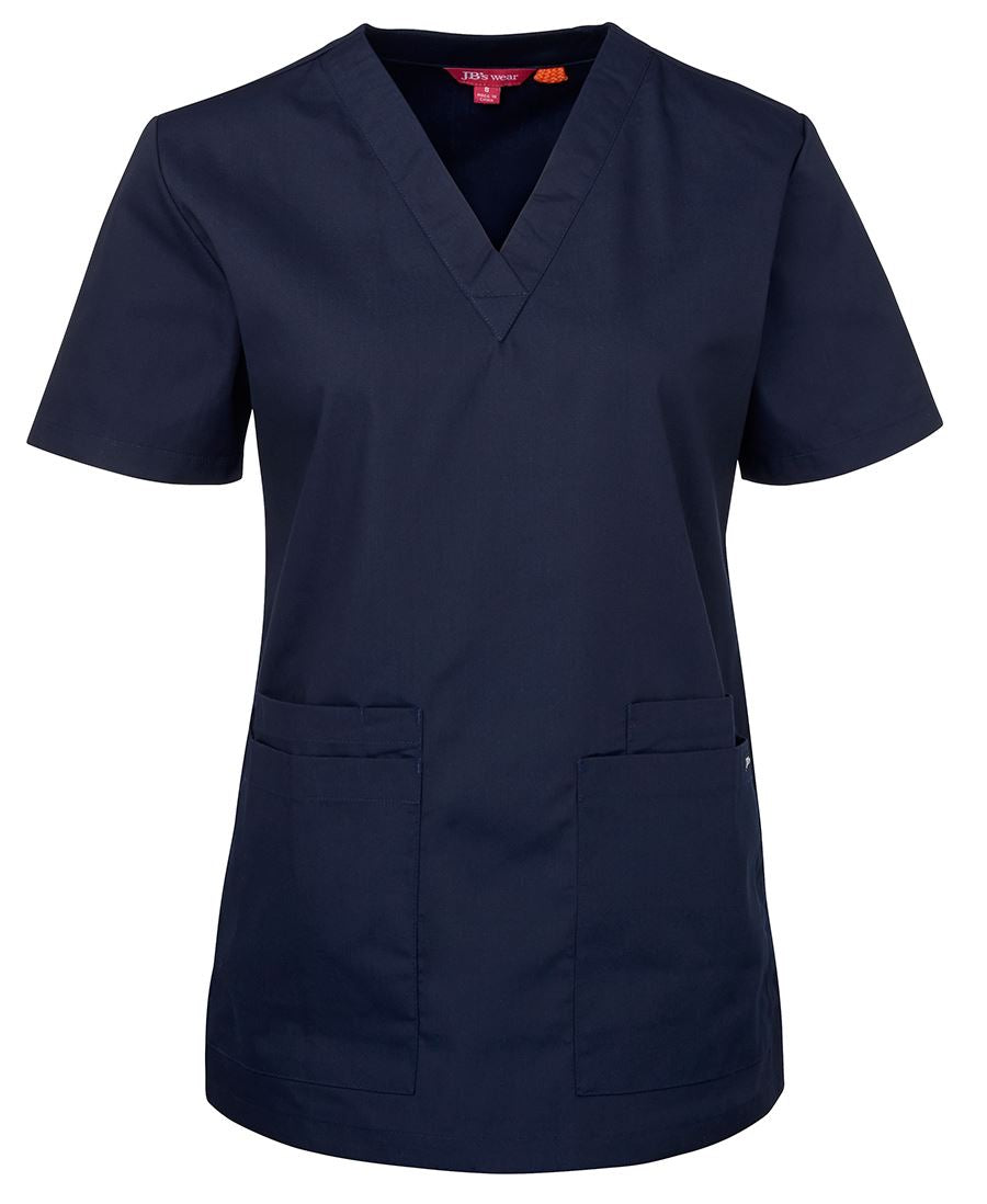 JB's LADIES SCRUBS TOP BLACK