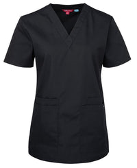 JB's LADIES SCRUBS TOP BLACK