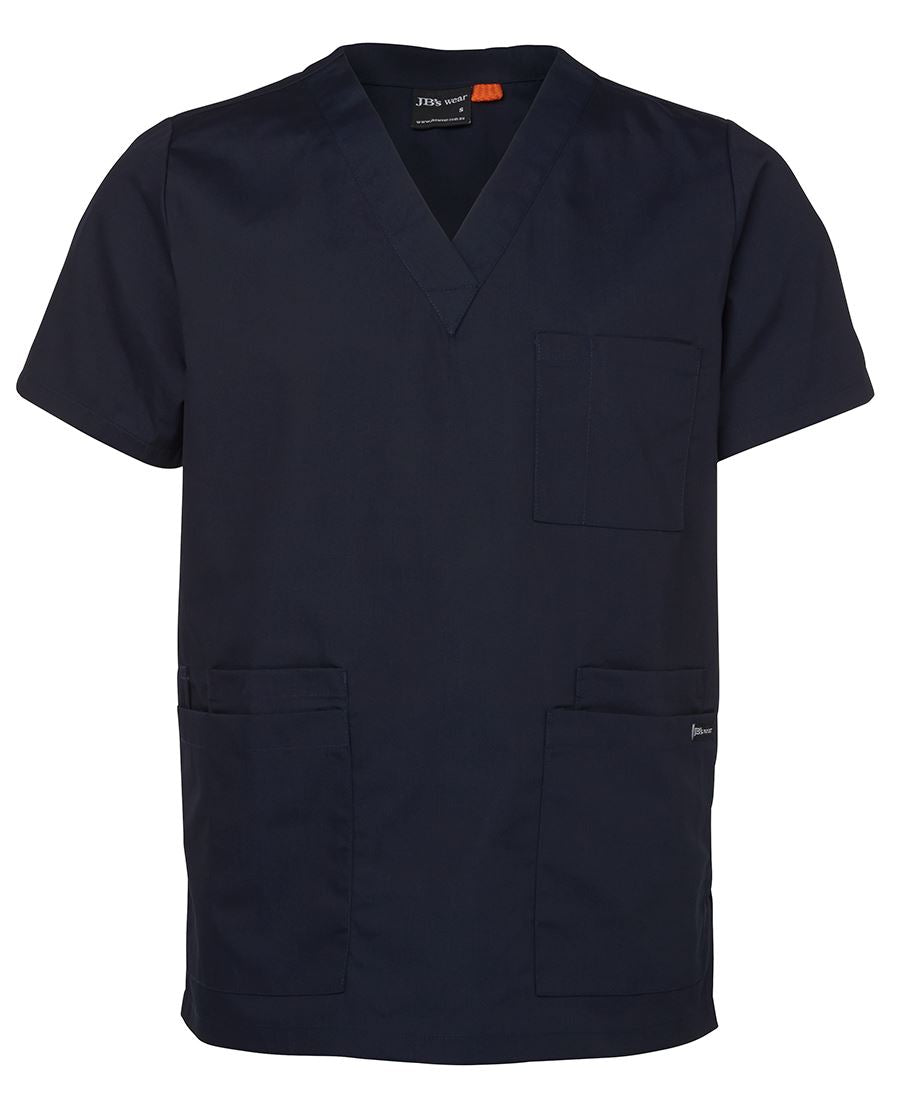 JB's UNISEX SCRUBS TOP BLACK - 3XS