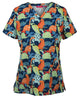 JB's LADIES SCRUB TOP PRINTED CAT