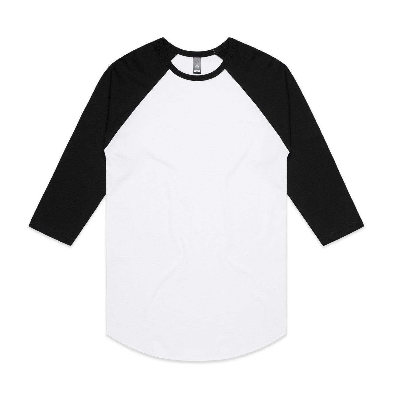 5012 raglan tee white/black