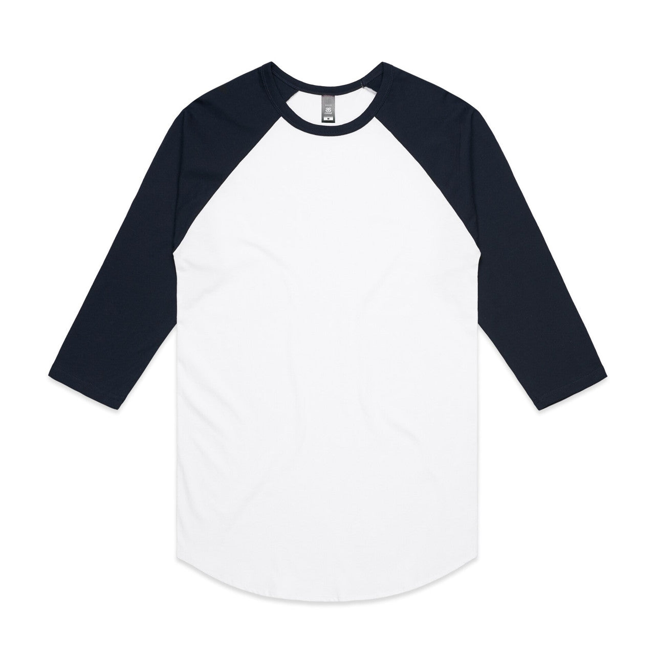 5012 raglan tee white/navy