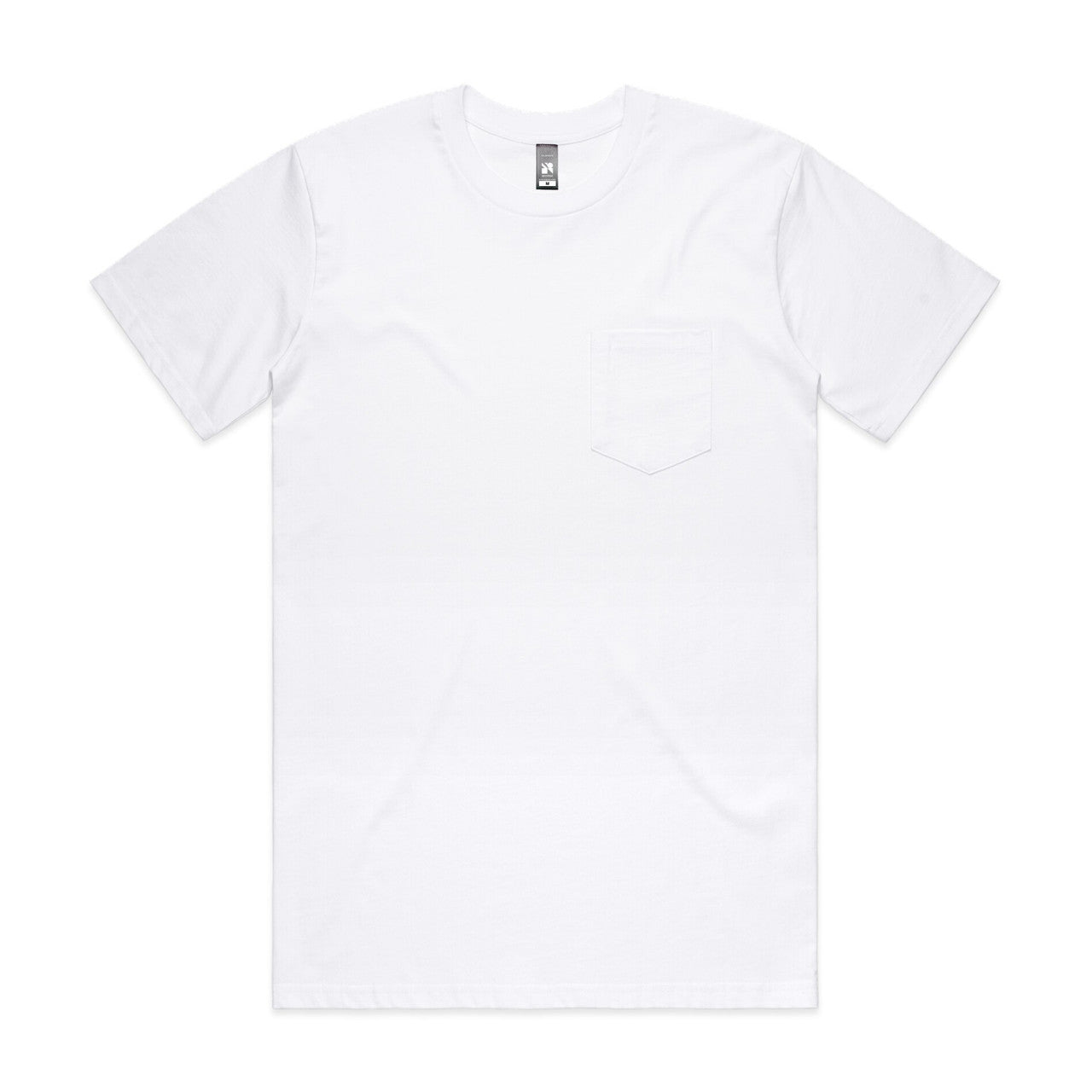 5027 classic pocket tee white