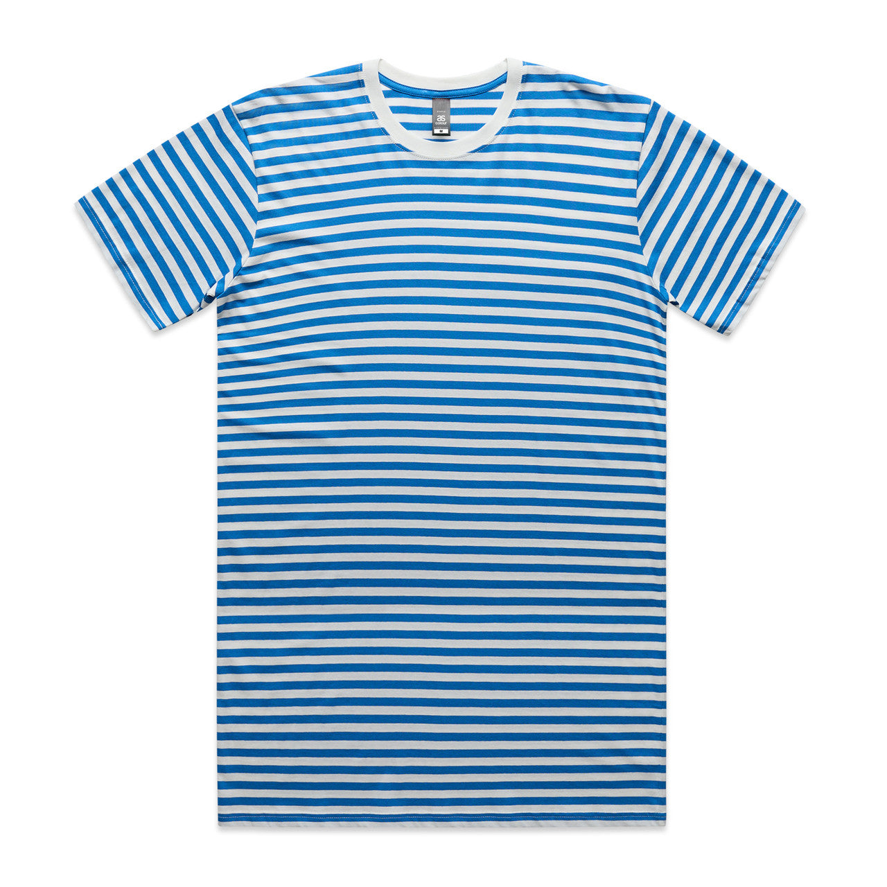 5028 staple stripe tee natural/mid blue