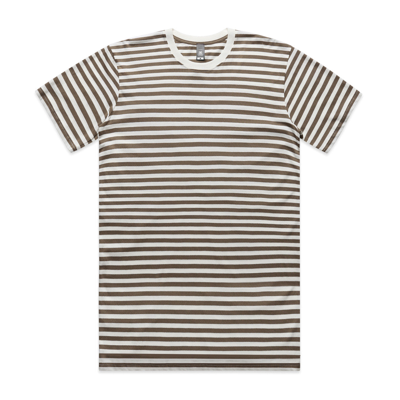 5028 staple stripe tee natural/walnut