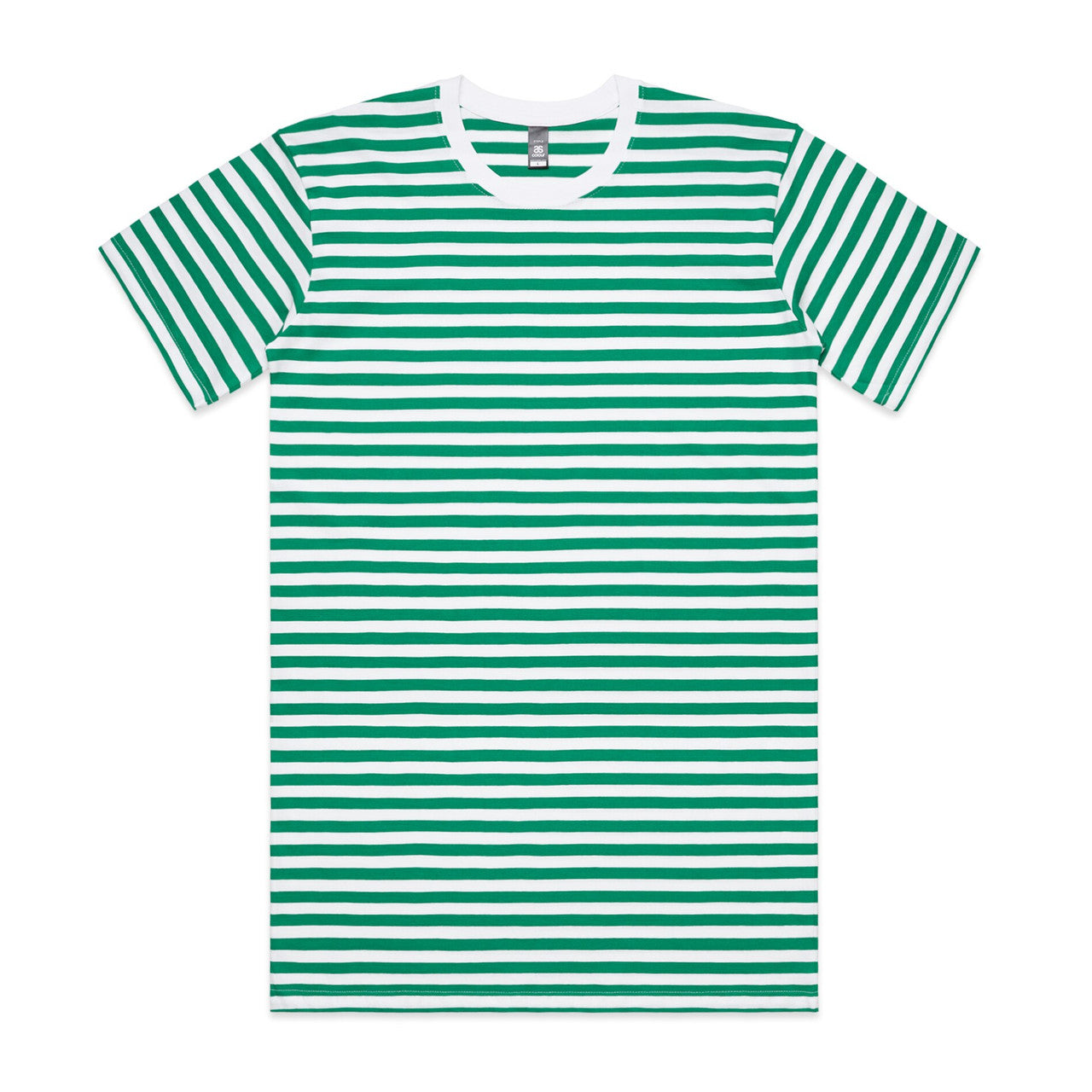 5028 staple stripe tee white/green