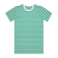 5028 staple stripe tee white/green