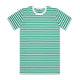 5028 staple stripe tee white/green
