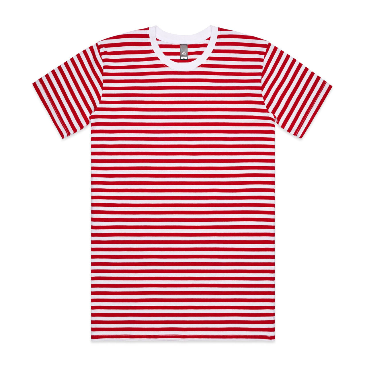 5028 staple stripe tee white/red