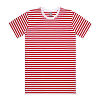 5028 staple stripe tee white/red