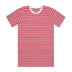 5028 staple stripe tee white/red