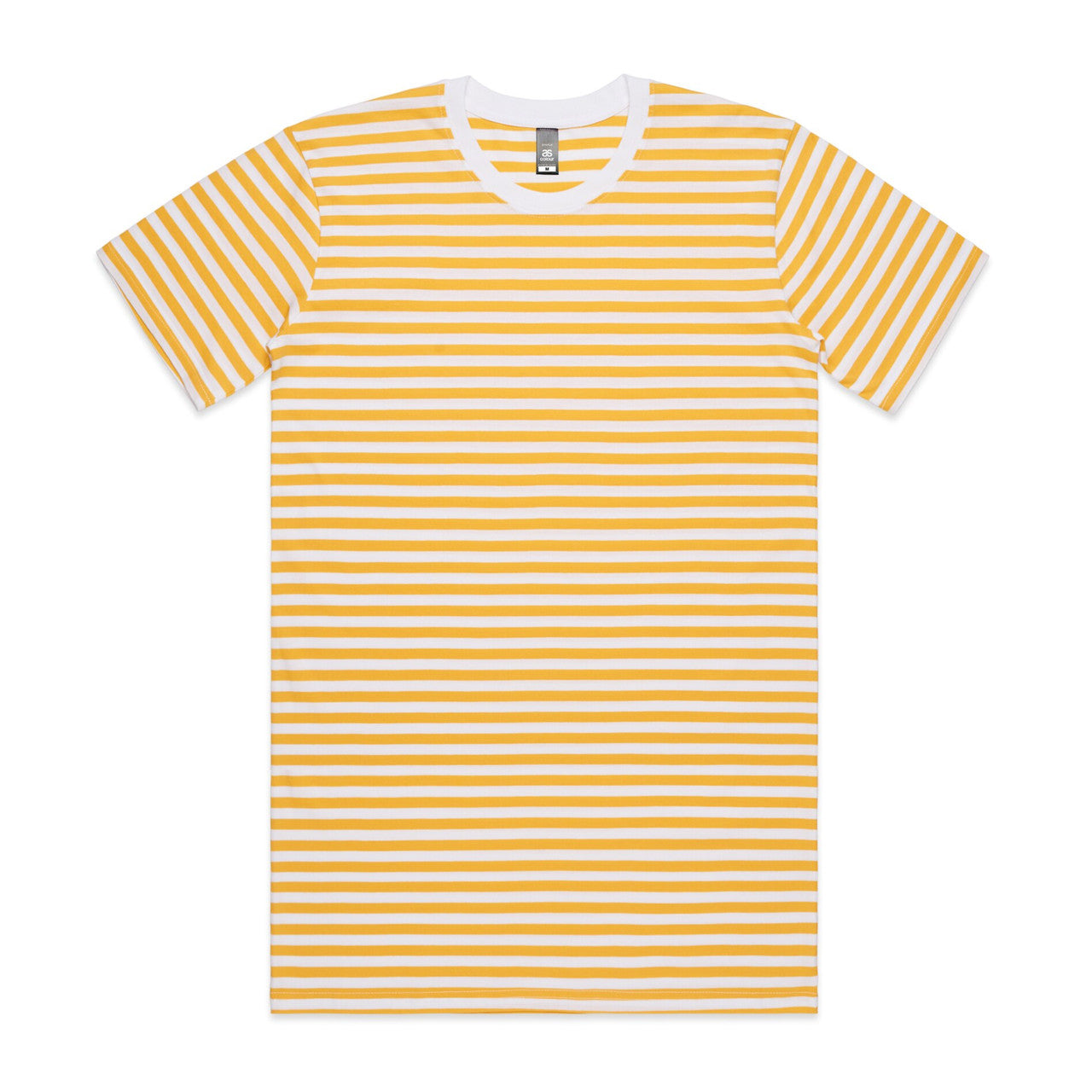 5028 staple stripe tee white/yellow