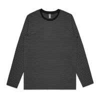 5061 bowery stripe ls tee asphalt marle/black