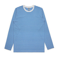 5061 bowery stripe ls tee natural/mid blue