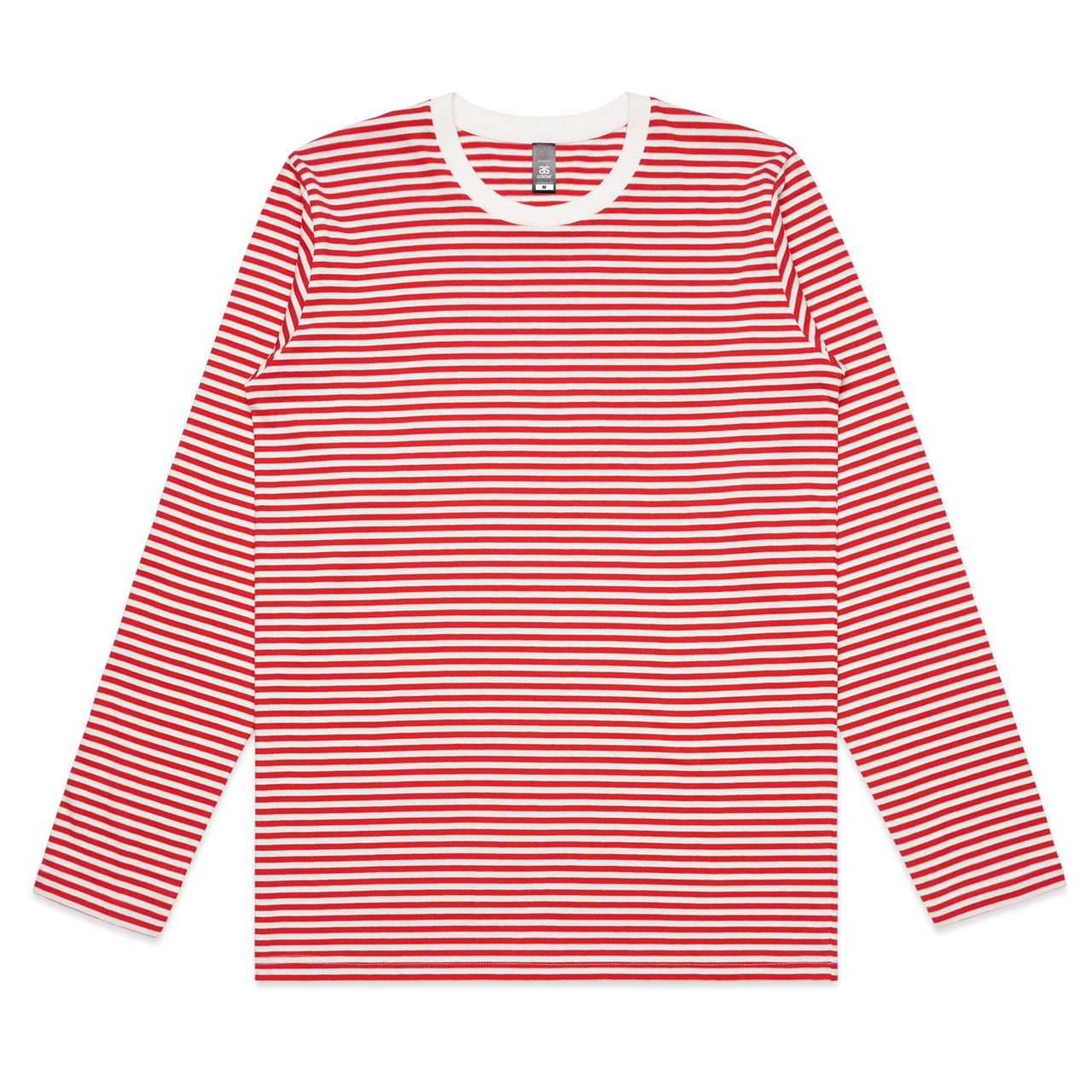 5061 bowery stripe ls tee natural/red