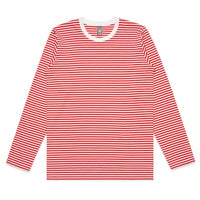 5061 bowery stripe ls tee natural/red