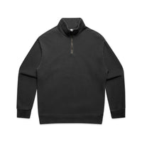 5167 relax faded half zip faded black
