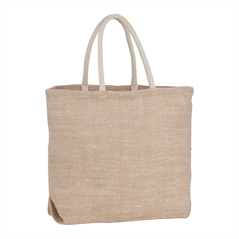 Herringbone Jute Tote