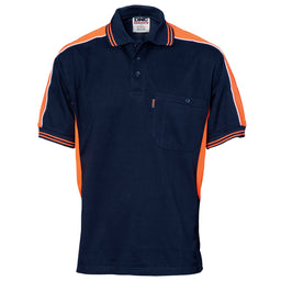 Polyester Cotton Panel Polo Shirt - Short Sleeve