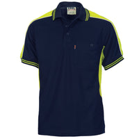 Polyester Cotton Panel Polo Shirt - Short Sleeve