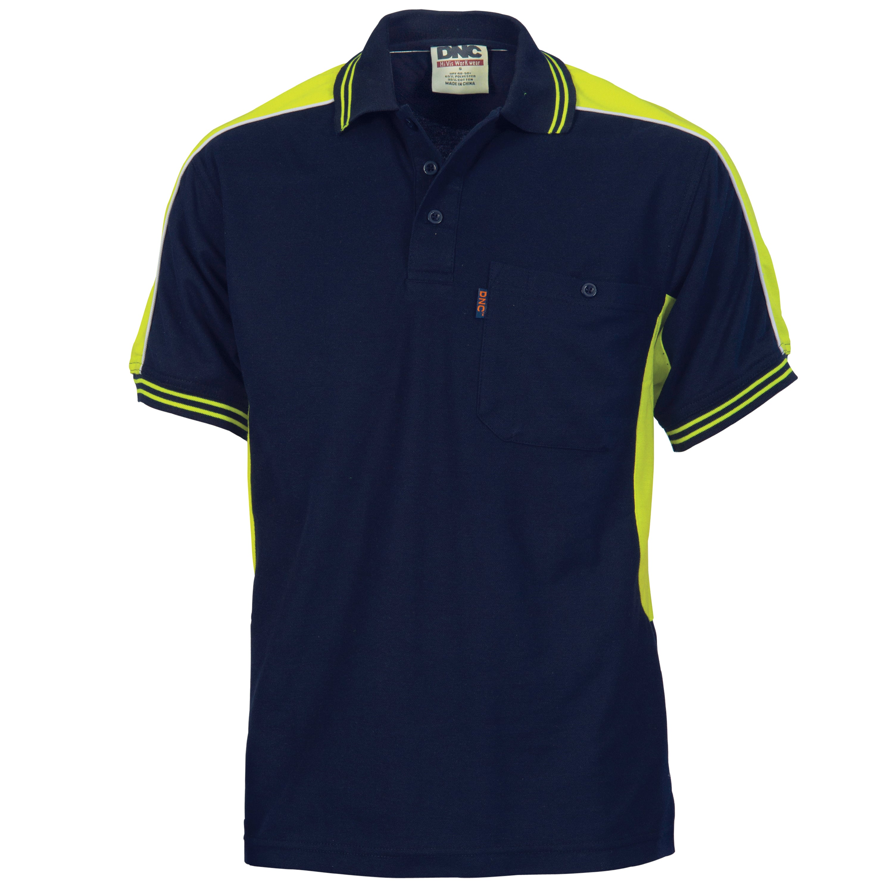 Polyester Cotton Panel Polo Shirt - Short Sleeve