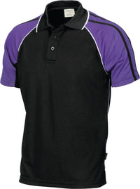 Cool-Breathe Twin Stripe Contrast Raglan Polo