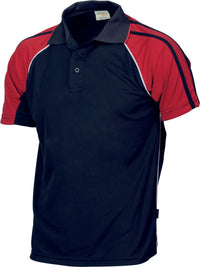 Cool-Breathe Twin Stripe Contrast Raglan Polo