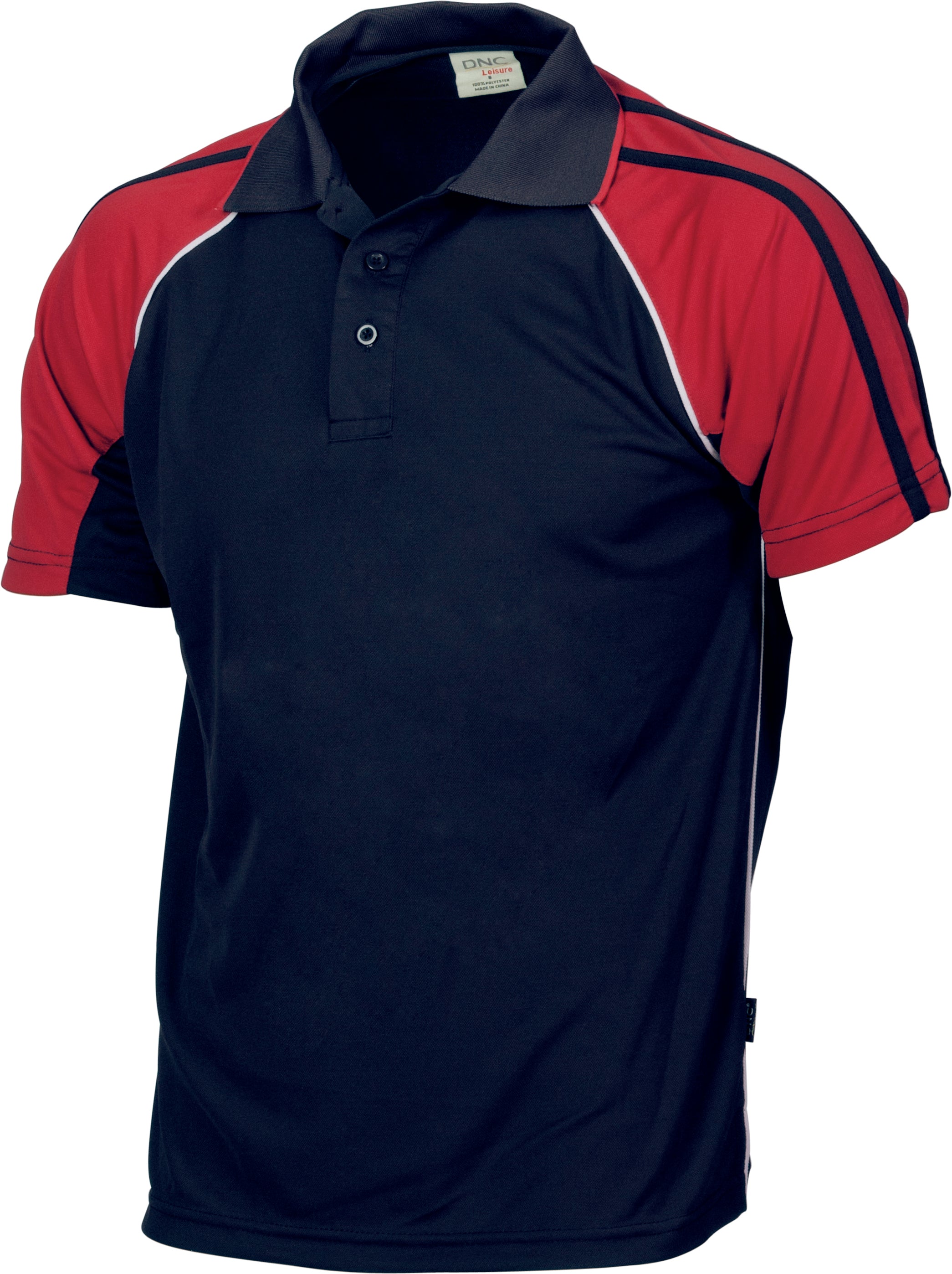 Cool-Breathe Twin Stripe Contrast Raglan Polo